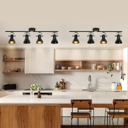 Enhance Your Space with the Auffel 4-Light Track Lighting Kit Ceiling Black