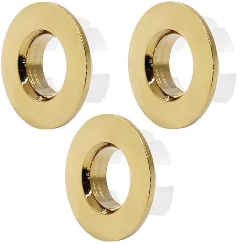 3 Pcs Sink Overflow Ring in Gold