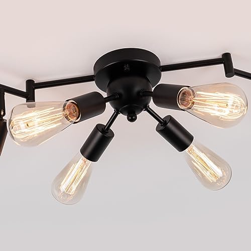 Mirrea 35 ft 4-Light Black Track Lighting Kit with Rotating Heads