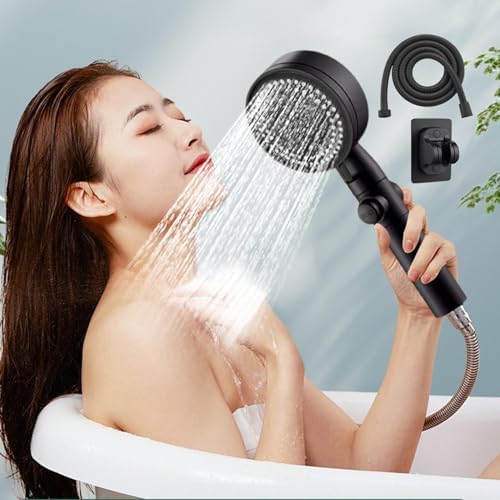 Handheld Shower Head with 8 Spray Modes and Hose Bracket