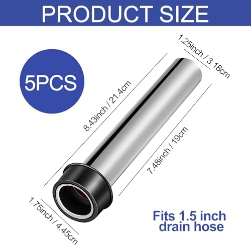 Stainless Steel Sink Overflow Pipe Set for Kitchen Bathroom Use