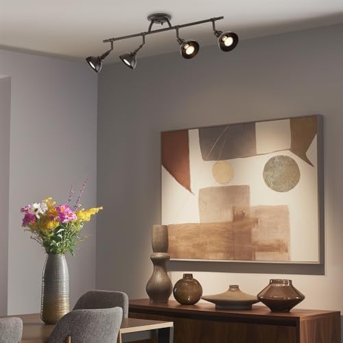 Kira Home Industrial 4-Light Track Lighting with Adjustable Heads