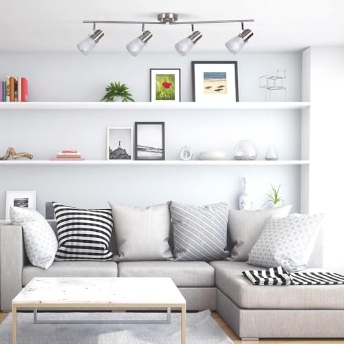 Laite Lumens Brushed Steel Ceiling Light