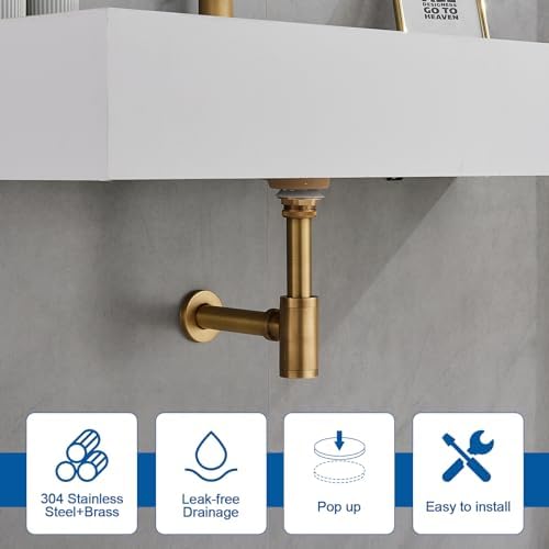 Adjustable 1-14 Bath Sink P-Trap Complete Set