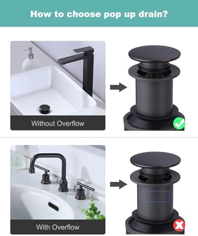 Arcora Oil Rubbed Bronze Pop Up Sink Drain
