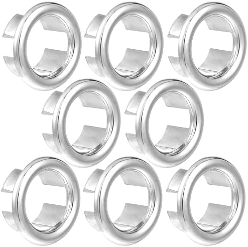 Chrome Plated 8-Piece Sink Overflow Set - Perfect Fit for Bathroom Kitchen