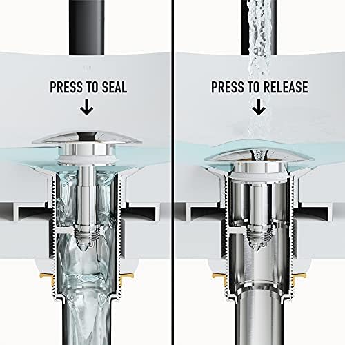 VIGO Chrome Sink Pop-Up Drain with Mounting Ring 1
