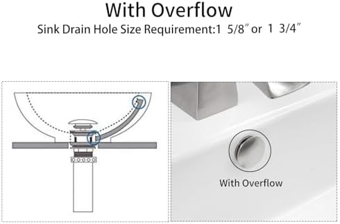 2 Pcs Bathroom Sink Overflow Cover Brushed Nickel
