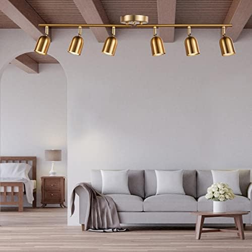 CRAFTRONOS 6-Light Track Lighting Kit with Flush Mount Adjustable Durable Spotlights