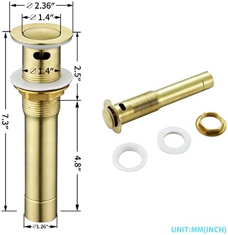 CREA Gold Bathroom Sink Drain with Hair Catcher