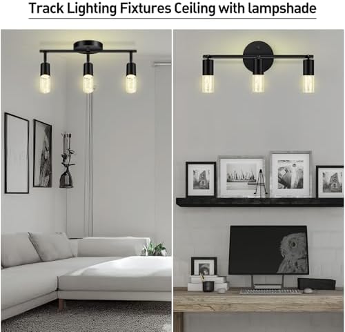 10-Word Smart Ceiling Track Light Black by BoostArea