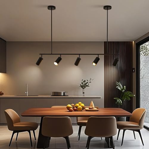 KokaiZeeKi Modern Black 5-Light Adjusted Track Pendant