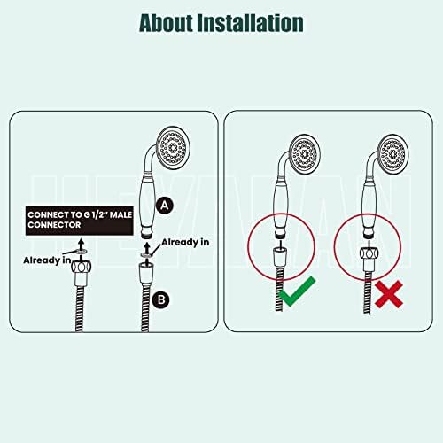 Heyalan Ceramic Handle Handheld Shower Sprayer