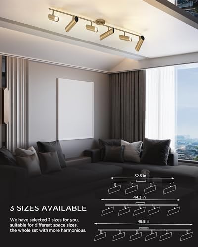 Elegant Gold LED Track Lighting
