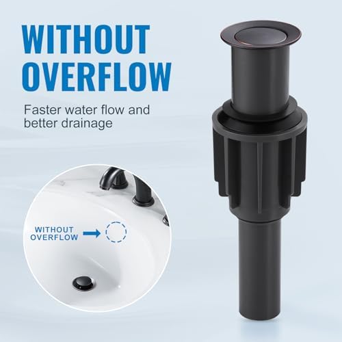 No Overflow Bath Sink Drain Stopper Oil Rubbed Bronze