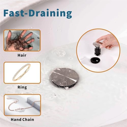 DOLGABA Pop Up Drain for Bathroom Vanity Vessel Sink