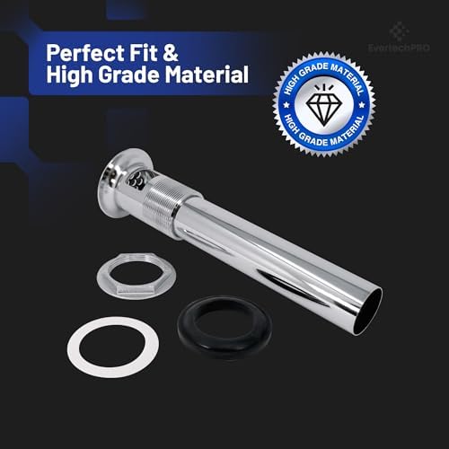 Sturdy Chrome-Finish Overflow Bath Sink Drain Kit