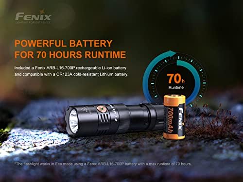 Fenix PD25R 800 Lumen LED Flashlight Bundle