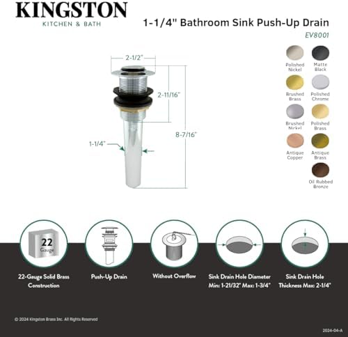 Upgrade Your Bathroom with Kingston Brass Push Pop-Up Drain