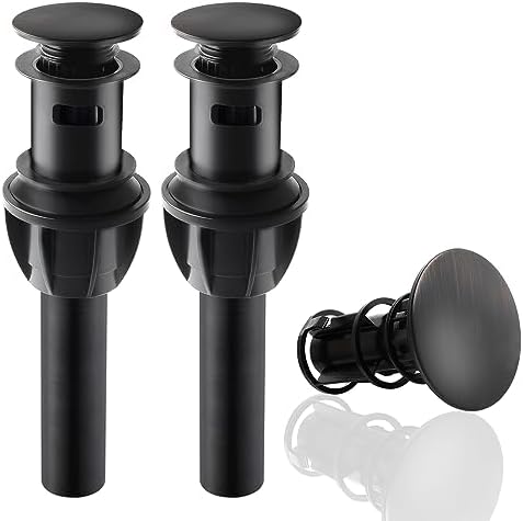 Fashionable 2-Pack Pop-Up Drain Stopper Oil Rubbed Bronze