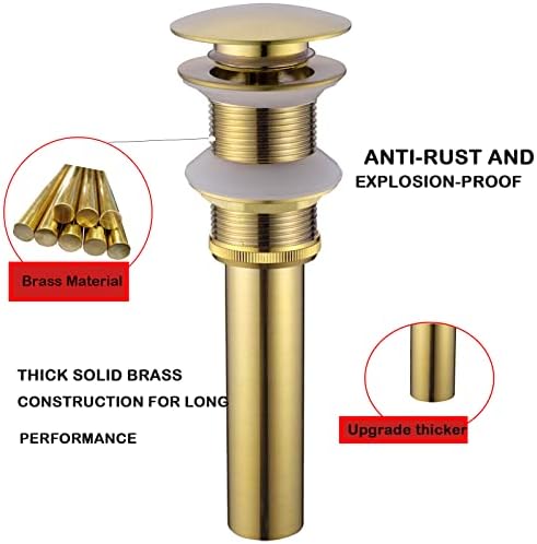 Sturdy Pop Up Sink Drain for Bathroom