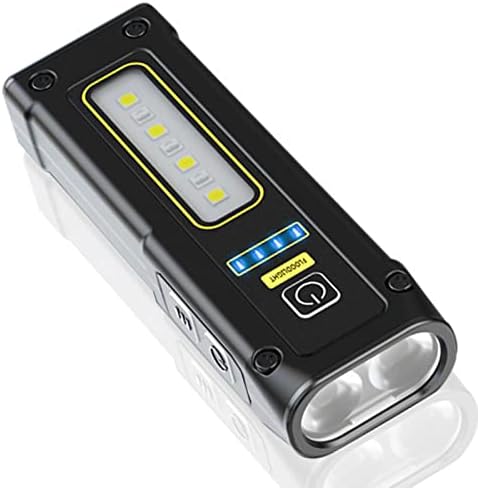 DLHONORV LED Rechargeable EDC Flashlight Super Bright Tactical Pocket Torch