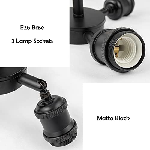 KAYYELAMP Adjustable 3 Light Track Light Fixture