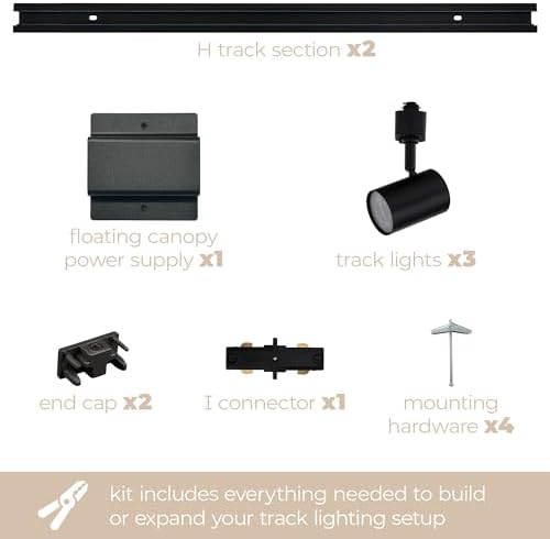 Amped 3-Light Track Lighting Kit