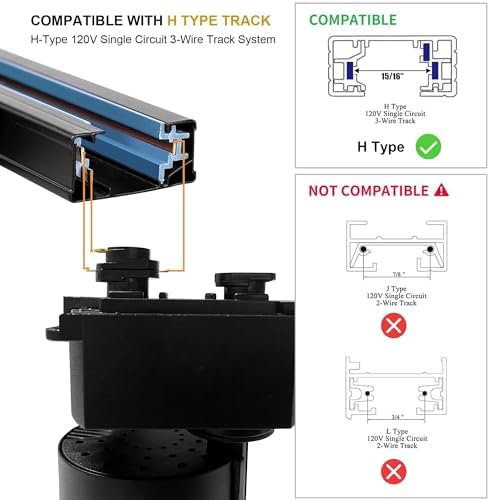Bravsekai Ultra-Bright H Track Lighting Kit