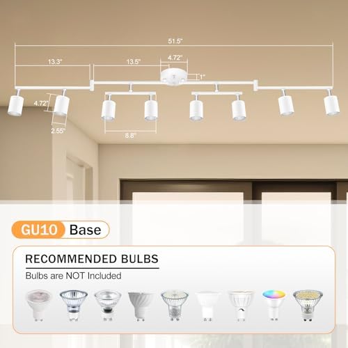Sturdy 8-Light Track Lighting Kit for Home