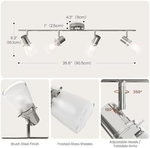 Illuminate Your Space with Laite Lumens 4-Light Track Lighting Kit