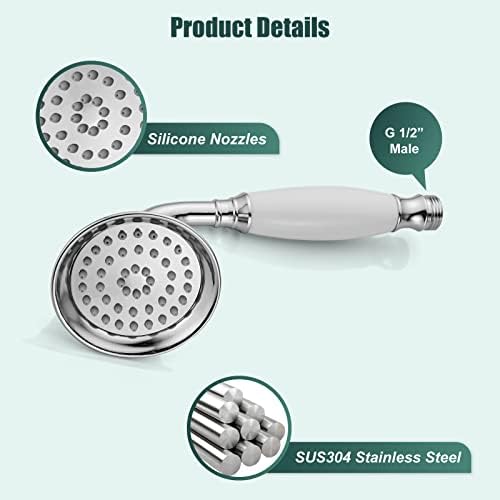 Handheld Showerhead Sprayer with Vintage Design