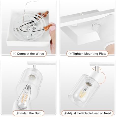 3-Light Track Lighting Kit for Kitchen Living Room