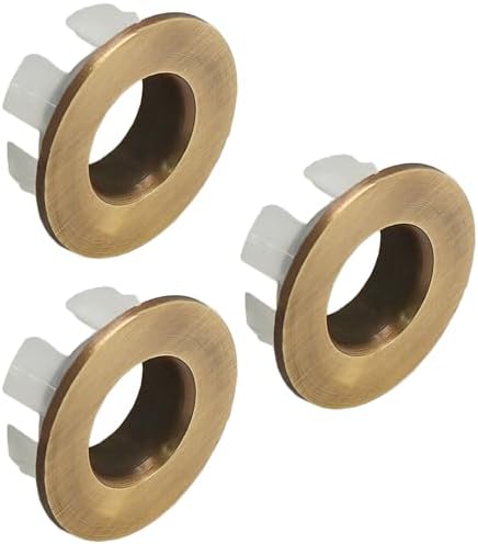 3pcs Brass Sink Overflow Trim Ring Drain Cover