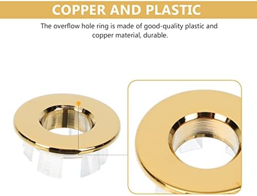 Unique Design Copper Sink Overflow Ring 2Pcs