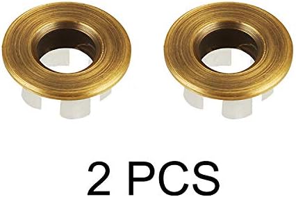 HOYOJU Sink Basin Trim Overflow Brass Insert 2 PCS