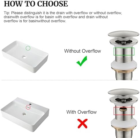 Pop Up Sink Drain Stopper Brushed Nickel
