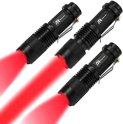 3-Piece Set Red Light Flashlight