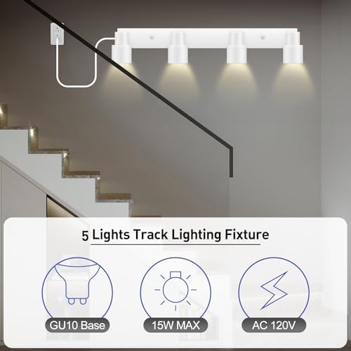 Sleek 4-Way Track Lighting for Kitchens