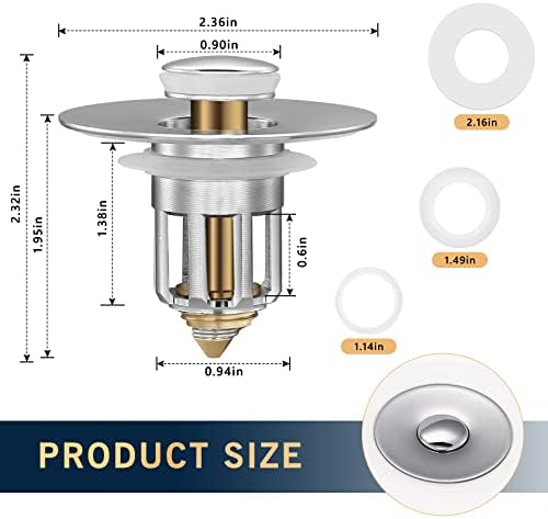 Universal 2 in 1 Sink Stopper Full Brass