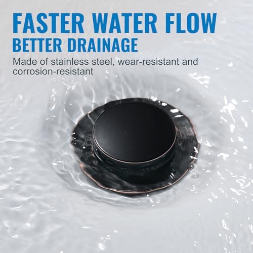 No Overflow Bath Sink Drain Stopper Oil Rubbed Bronze