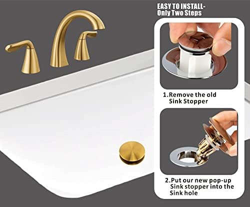 Artiwell Universal Sink Drain Stopper Brushed Gold 1