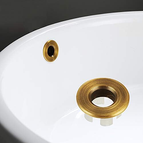 HOYOJU Sink Basin Trim Overflow Brass Insert 2 PCS