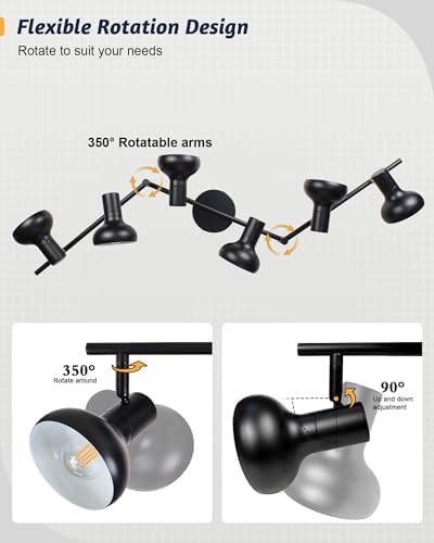 HiBay 6-Light Track Lighting System with 350 Rotatable Arm