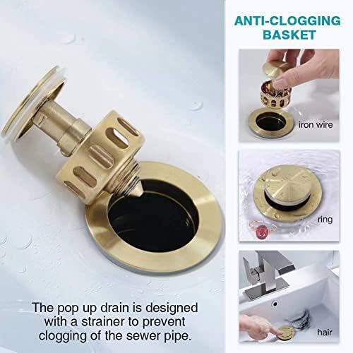 Stainless Steel Gold Sink Drain with Overflow for Efficient Effluvium Discharge