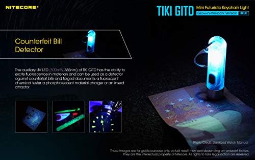 Nitecore Tiki GITD Blue Keychain Flashlight