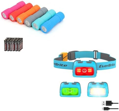 9-Led Rechargeable Flashlight and Battery Set