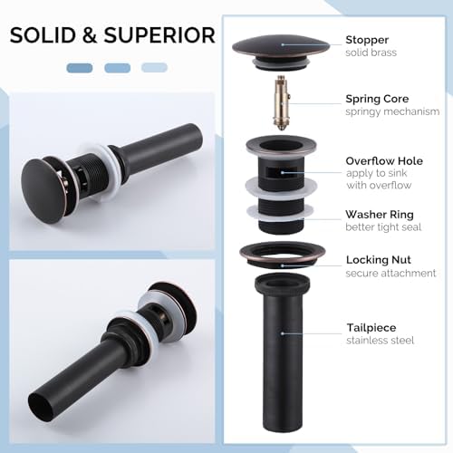 Angle Simple Brass Sink Drain Stopper