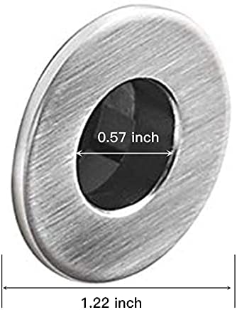 BWE Brushed Nickel Sink Basin Trim Overflow Cover Set of 2