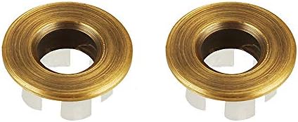 HOYOJU Sink Basin Trim Overflow Brass Insert 2 PCS